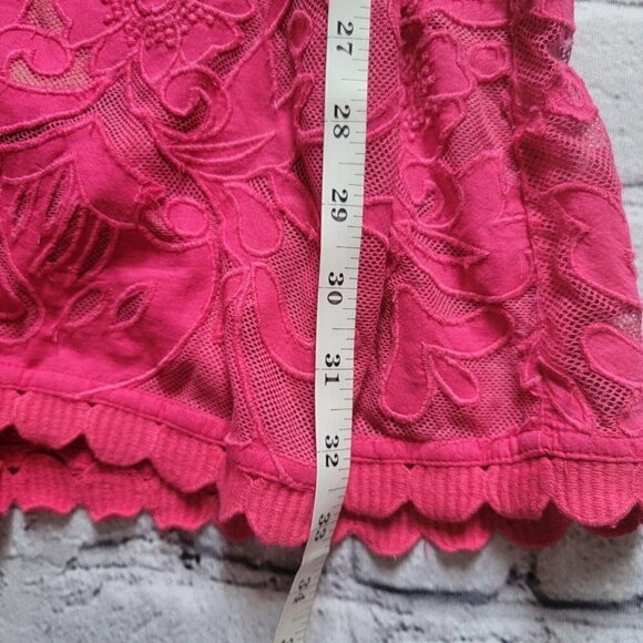 Anthro Moulinette Soeurs Pink A Line Eyelet Dress Size 0P - Picture 10 of 14
